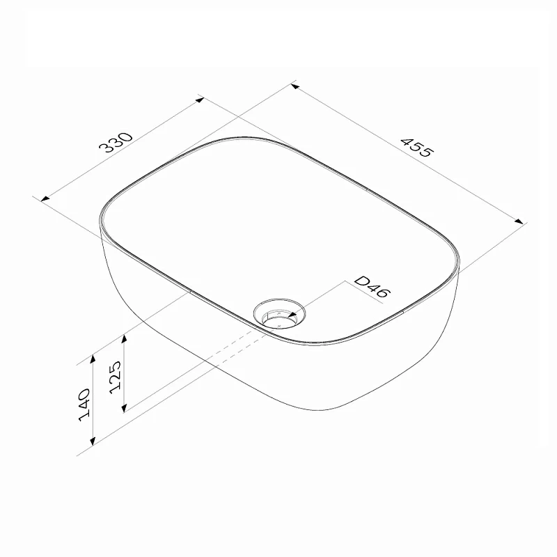 Раковина накладная 45 AM.PM Func M8FWCC10450WG белая