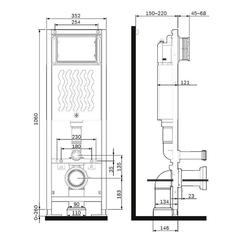 Инсталляция для подвесного унитаза AM.PM ErgoFit I012711