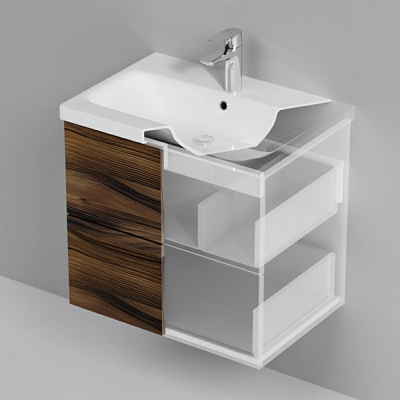 Тумба под раковину 60 AM.PM Gem M90FHX0602HF подвесная под дерево орех