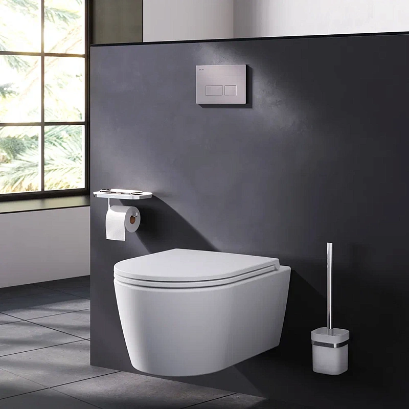 Клавиша смыва для инсталляции AM.PM Pro S I047031 пневматическая никель матовый