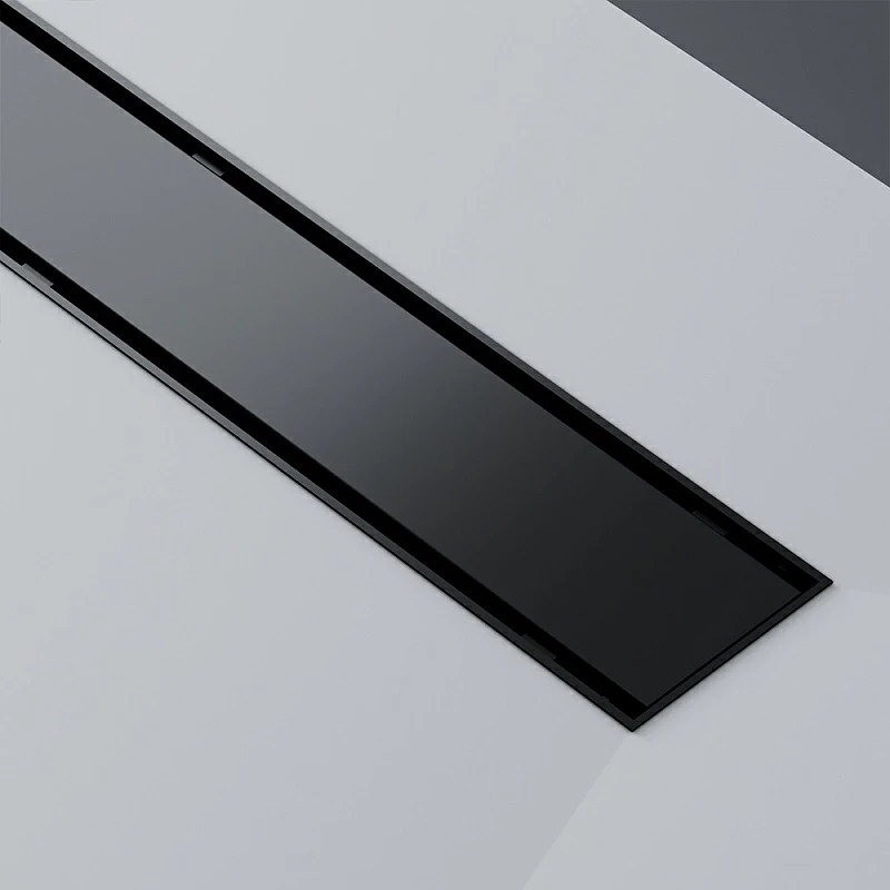 Душевой трап (лоток) 90 AM.PM PrimeFlow W02SC-U11-090-04BM комбинированный затвор с черной матовой решеткой под плитку