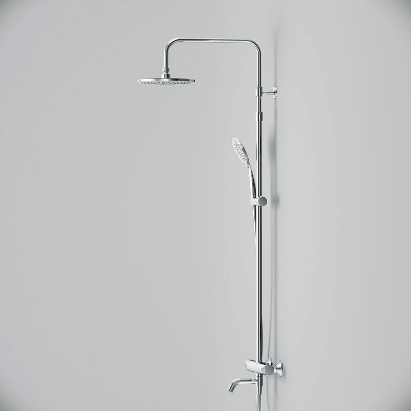 Душевая система AM.PM Crave F079C500 стойка с тропическим душем, термостатом, смесителем, изливом, хром