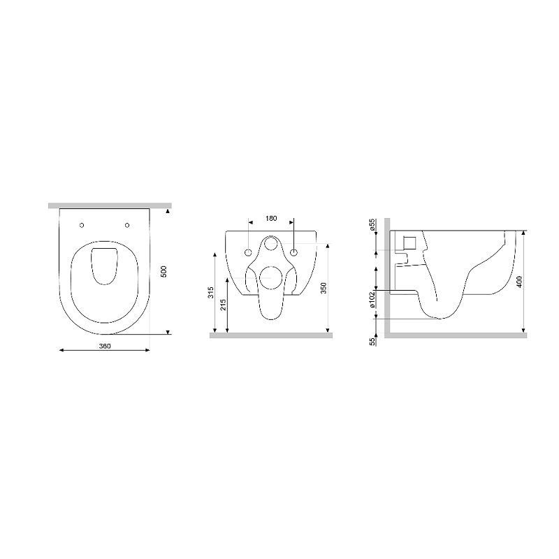 Унитаз подвесной Damixa Scandinavian Pure DX36C1701SC безободковый с сиденьем микролифт, белый