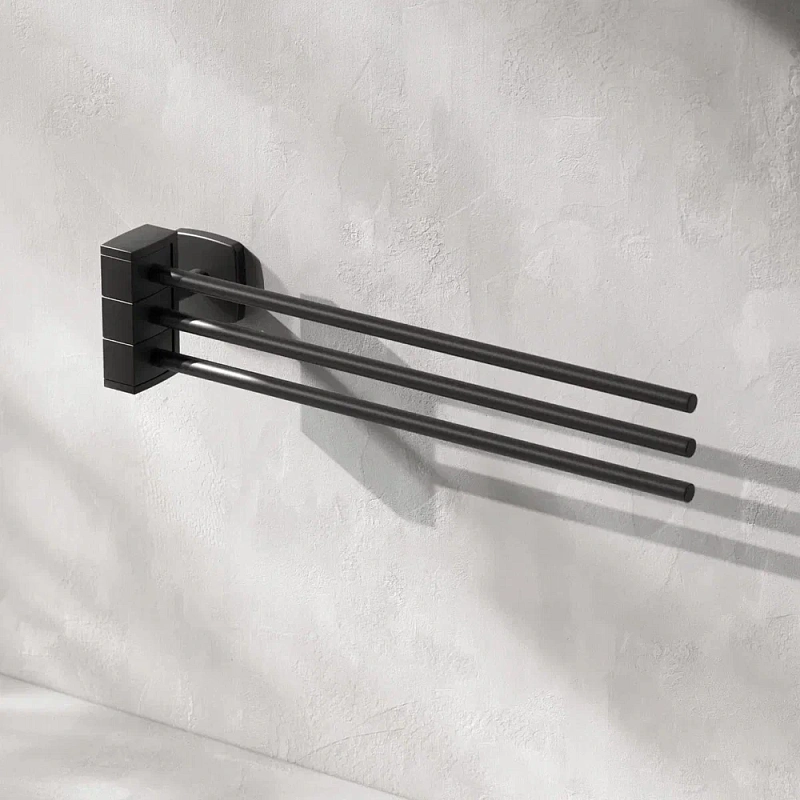 Вешалка для полотенец AM.PM Gem A9032722 поворотная тройная черная