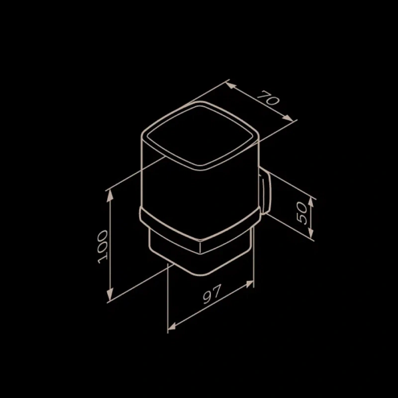 Стакан для зубных щеток настенный AM.PM Gem A9034300 стеклянный, хром