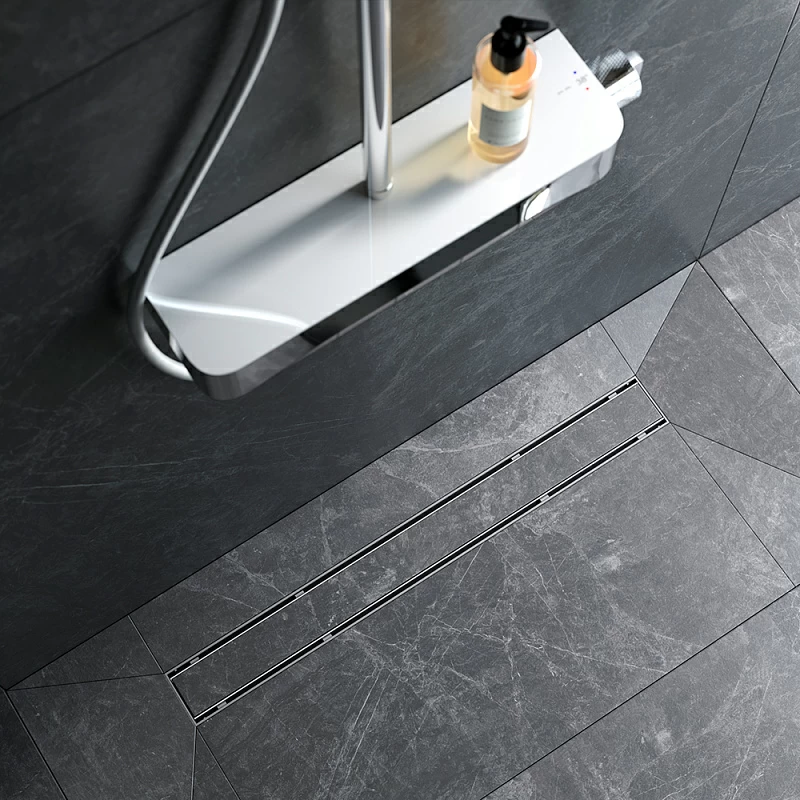 Душевой трап (лоток) 70 AM.PM PrimeFlow W02SC-U11-070-04SB комбинированный затвор со стальной матовой решеткой под плитку