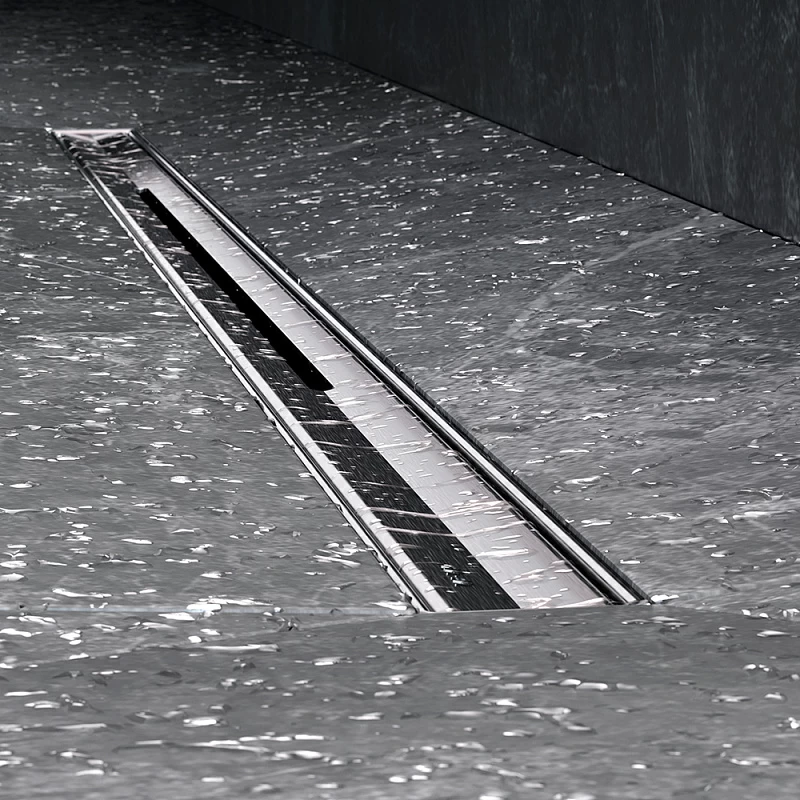 Душевой трап (лоток) 80 AM.PM MasterFlow Slim W01SC-S11-080-05SB комбинированный затвор со стальной матовой решеткой