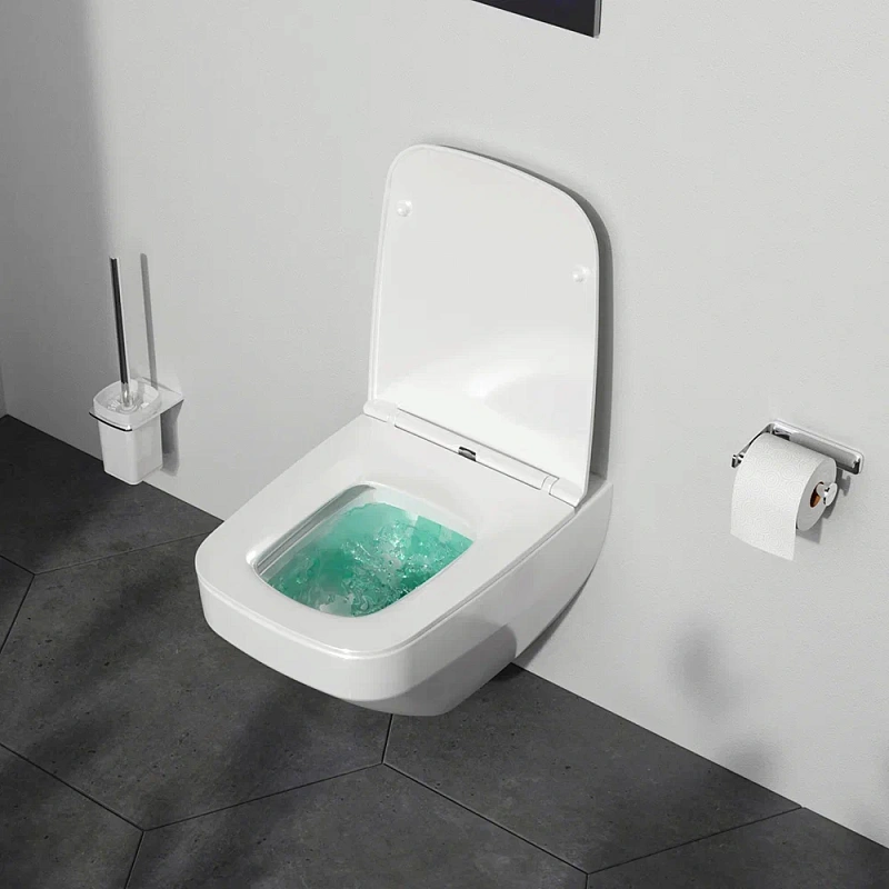 Унитаз подвесной  с инсталляцией AM.PM Inspire 2.0 IS450A38.50A1700 сиденьем микролифт, черной сенс. клавишей