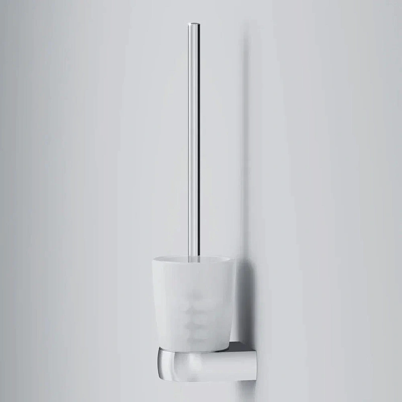 Ершик для унитаза AM.PM Sensation A3033300 со стеклянной настенной подставкой, хром