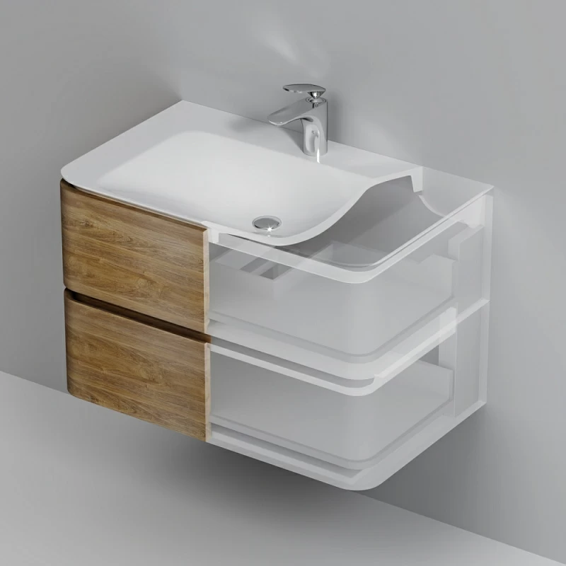 Тумба под раковину 80 AM.PM Sensation M30FHX0802NF под дерево орех