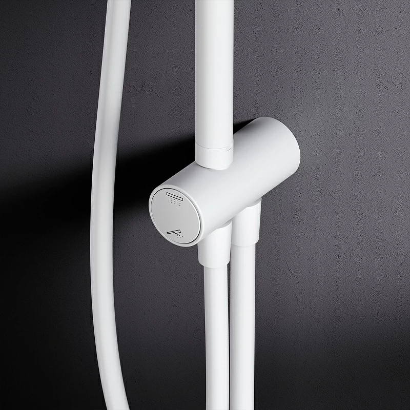 Душевая система AM.PM Gem F0790033 стойка с тропическим душем, белая