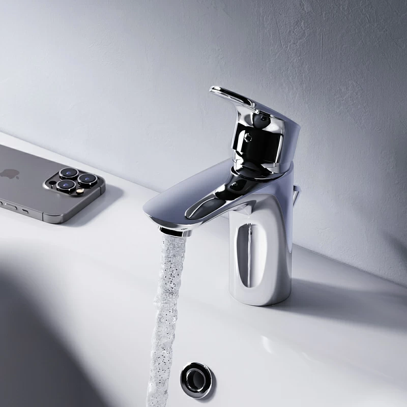 Смеситель для раковины (умывальника) AM.PM Like F8092116 с донным клапаном, хром