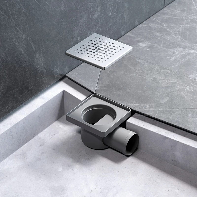 Душевой трап 10x10 AM.PM PrimeFlow W02BD-P11-010-01SB гидрозатвор со стальной матовой решеткой