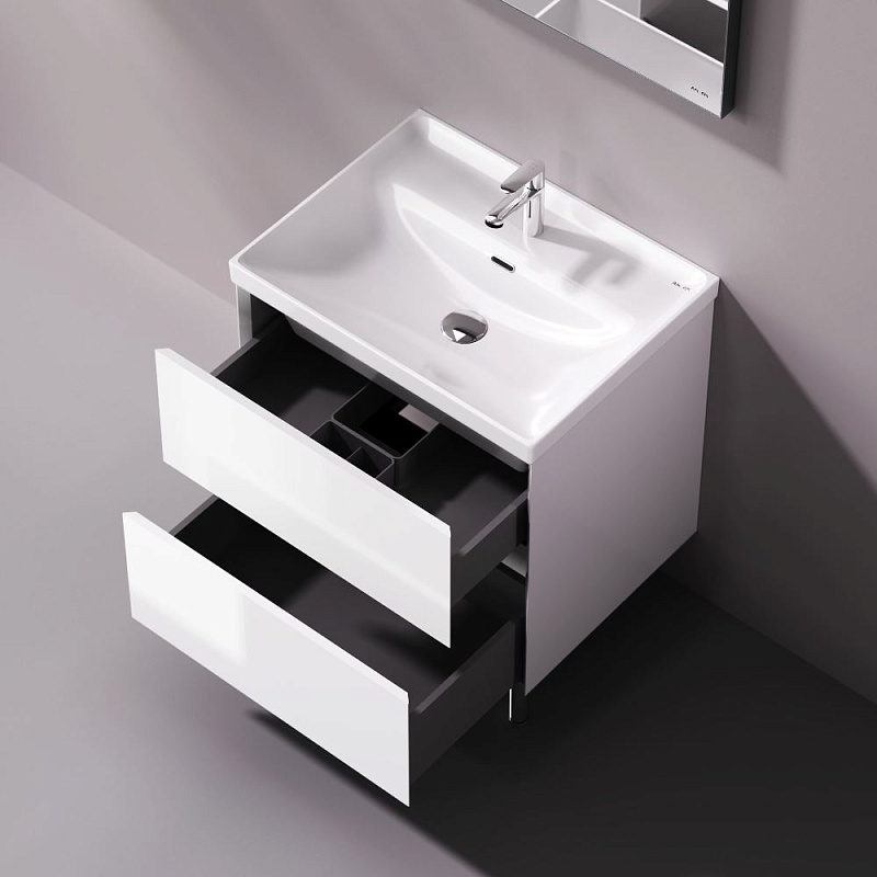 Тумба с раковиной 60 AM.PM Above M9X-FSX0602WG-WCC0600WG напольная, белая глянцевая