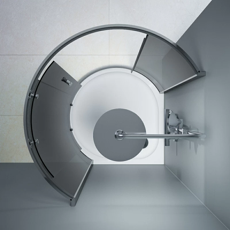 Душевое ограждение без поддона 95x95 AM.PM Like W83UG-333-095CG профиль хром