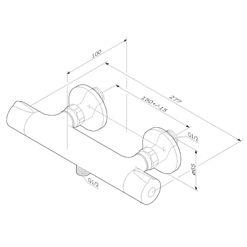 Смеситель для душа AM.PM Like F8040000 термостат, хром