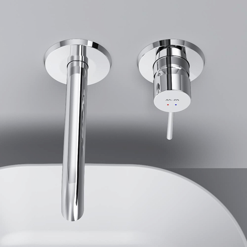 Смеситель для раковины (умывальника) AM.PM Libre F6072600 хром встраиваемый