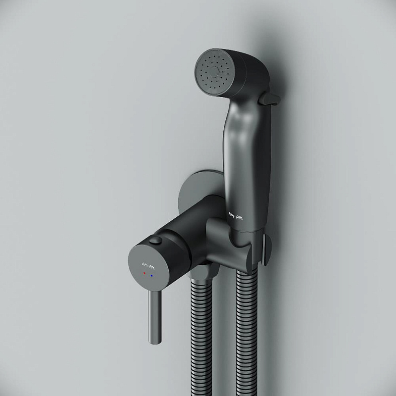 Гигиенический душ со смесителем AM.PM Above F0H9X022 черный встраиваемый
