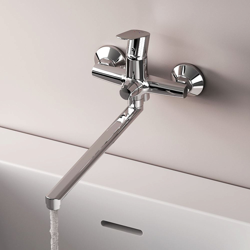 Смеситель для ванны и душа AM.PM Above F9X90200 длинный излив, хром