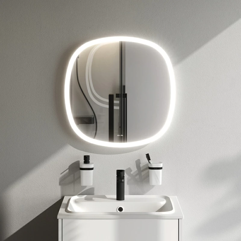 Зеркало с подсветкой в ванную закругленное 60 AM.PM Func M8FMOX0601WGS сенсорное