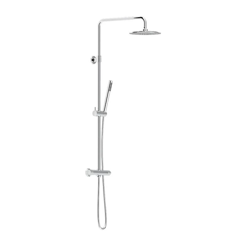 Душевая система Damixa Scandinavian Pure 936800000 стойка с тропическим душем, термостатом, смесителем, хром