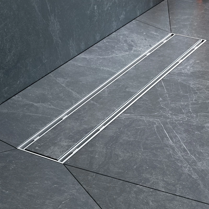 Душевой трап (лоток) 50 AM.PM PrimeFlow W02SC-U11-050-04SB комбинированный затвор со стальной матовой решеткой под плитку