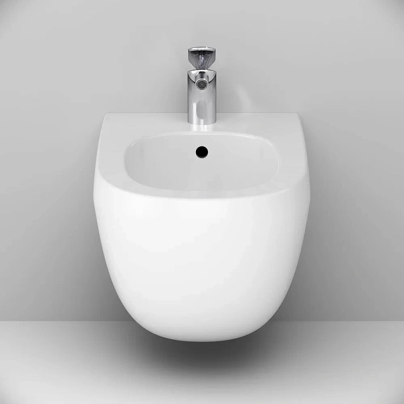 Биде подвесное AM.PM Sensation C303411WH белый глянец + смеситель хром