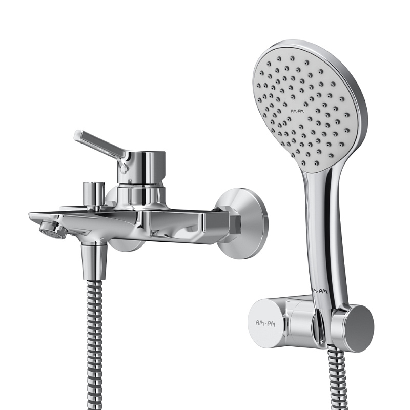 Смеситель для ванны и душа AM.PM X-Joy S F85B15000 душевая лейка, шланг 1750, хром