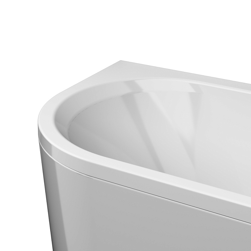 Ванна акриловая 170x70 AM.PM X-Joy W94A-170R70W-ARP ассиметричная с каркасом и панелью, белая глянцевая