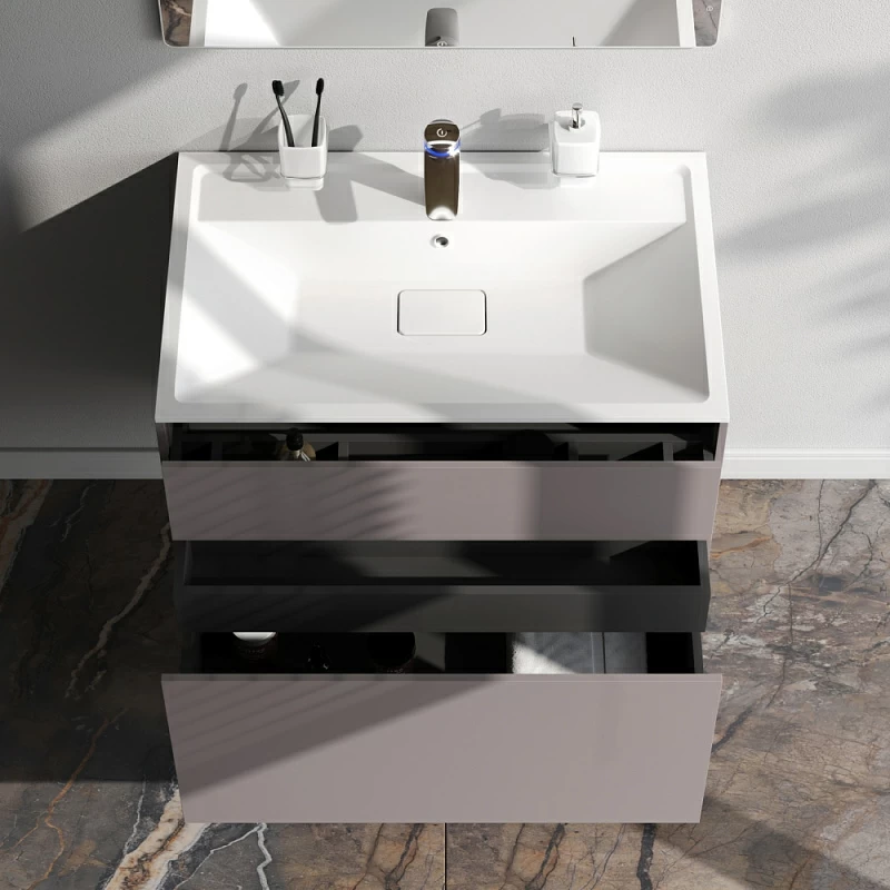 Тумба под раковину 80 AM.PM Inspire 2.0 M50AFHX0803EGM подвесная серая матовая