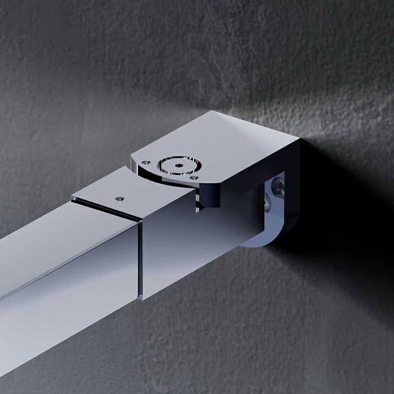 Душевая перегородка 110x200 AM.PM Func W84WI-110-F1-MTE прозрачное стекло, профиль хром