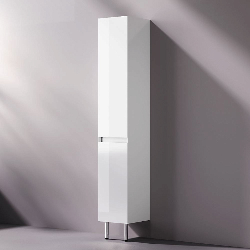 Шкаф-пенал для ванной 35 AM.PM Above M9XCSR0352WG напольный, правый, белый глянцевый