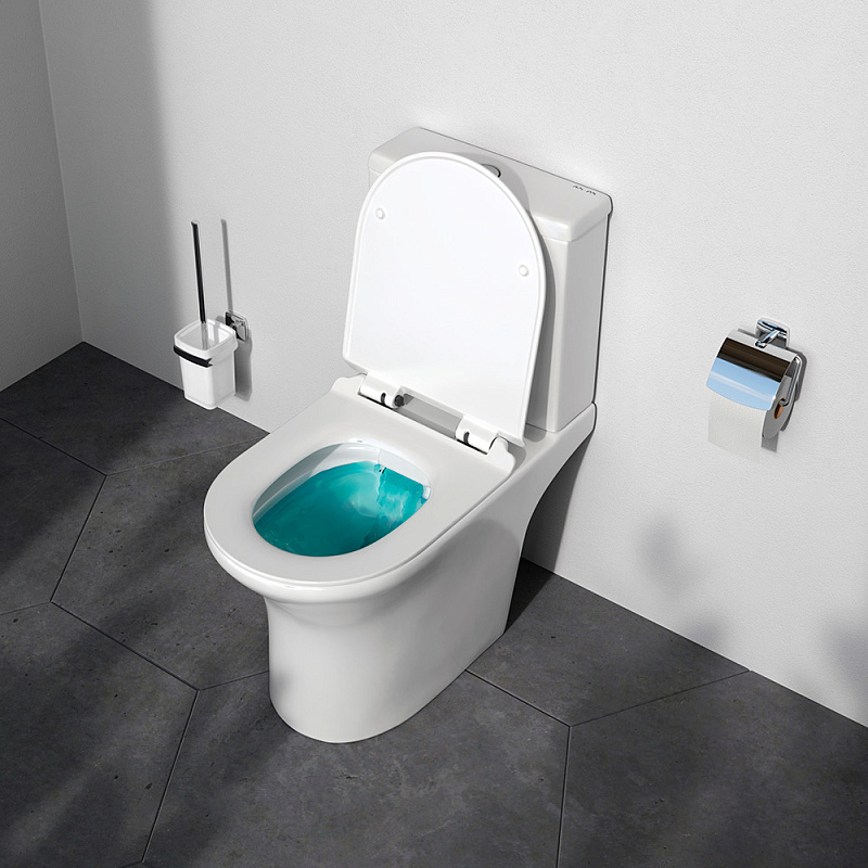 Унитаз-компакт напольный AM.PM Stern C7L8600SC безободковый с сиденьем микролифт, белый