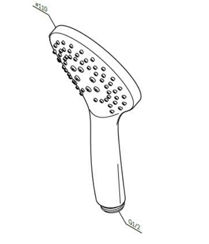 Лейка для душа AM.PM Gem F0290022 черная матовая