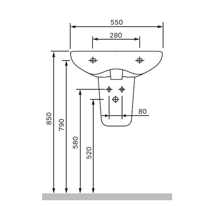 Полупьедестал AM.PM Like C804970WH белый глянец
