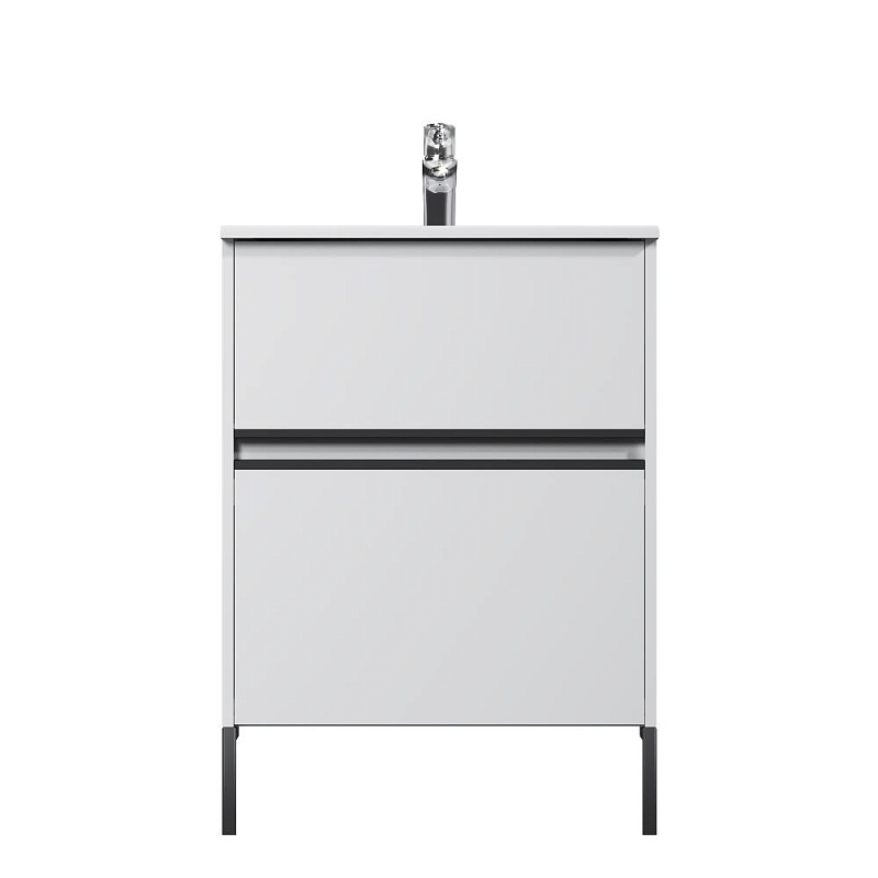 Тумба под раковину 60 AM.PM Sense M7BFUX0602WG подвесная/напольная на ножках, белый глянец