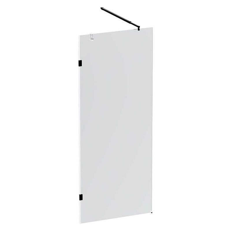 Душевая перегородка 80x195 AM.PM X-Joy W94UWI-80-F1-BTE прозрачное стекло, профиль черный