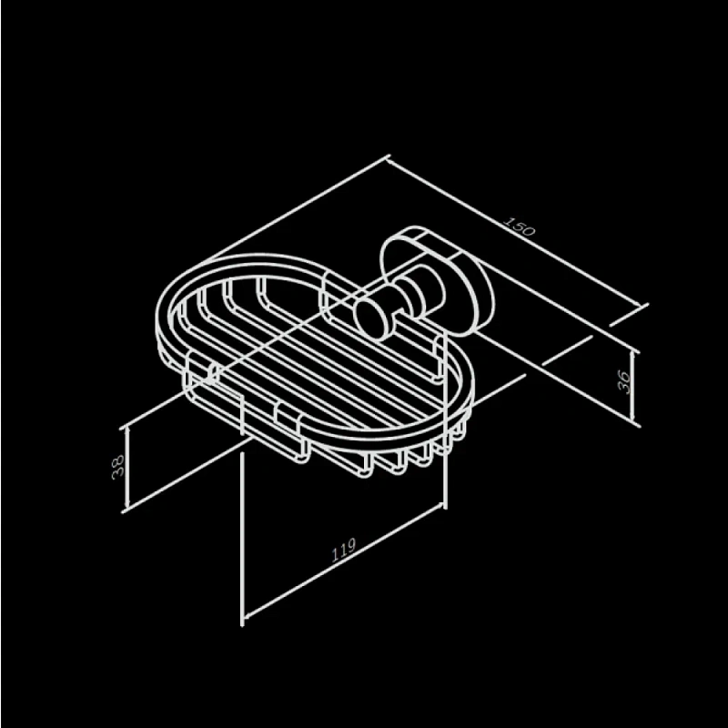 Мыльница металлическая настенная AM.PM Sense L A7434600 хром