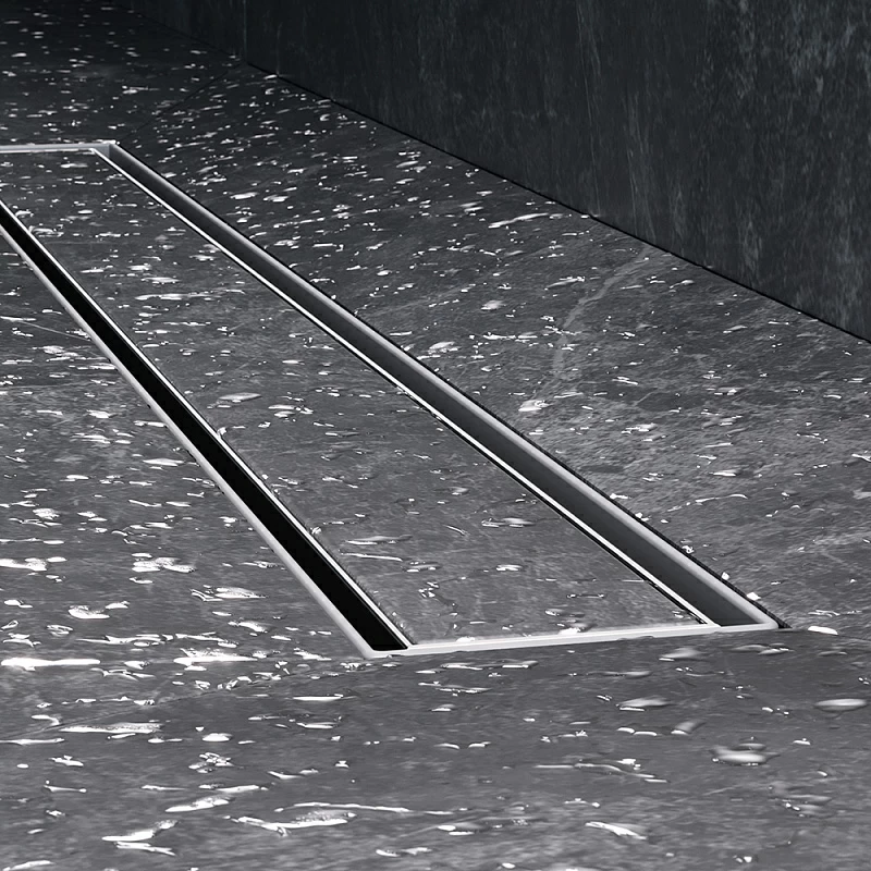 Душевой трап (лоток) 70 AM.PM MasterFlow W01SC-U11-070-04SB комбинированный затвор со стальной матовой решеткой под плитку