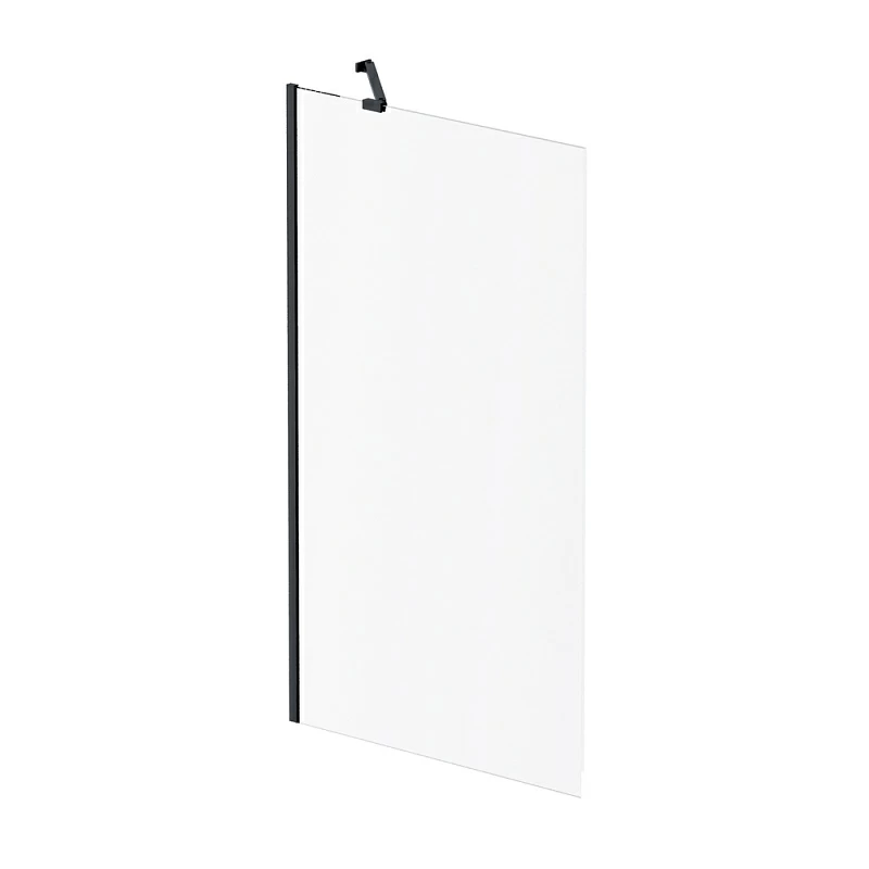 Стеклянная шторка для ванны 80 AM.PM Gem W90BS-080-140BT фиксированная, профиль черный матовый