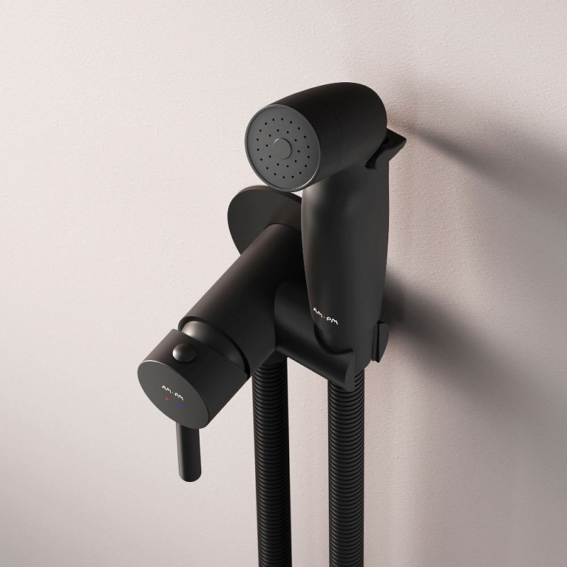Гигиенический душ со смесителем AM.PM Above F0H9X022 черный встраиваемый