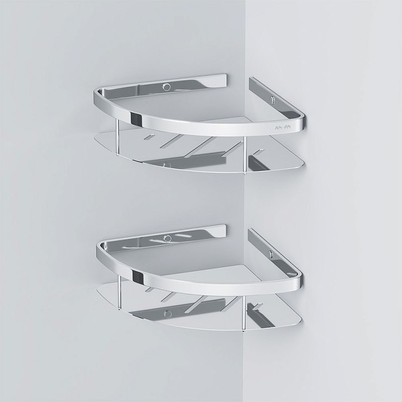 Полка в ванную угловая AM.PM Sense L A7454200 двухъярусная хром