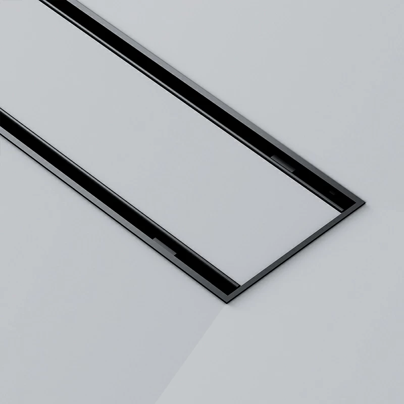 Душевой трап (лоток) 70 AM.PM PrimeFlow W02SC-U11-070-04BM комбинированный затвор с черной матовой решеткой под плитку