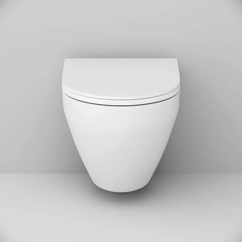 Унитаз подвесной безободковый с инсталляцией AM.PM Spirit V2.0 IS47031.701700 сиденьем микролифт, никель пневм. клавишей