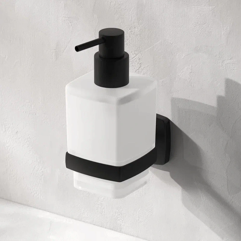 Дозатор для мыла настенный стеклянный AM.PM Gem A9036922 черный