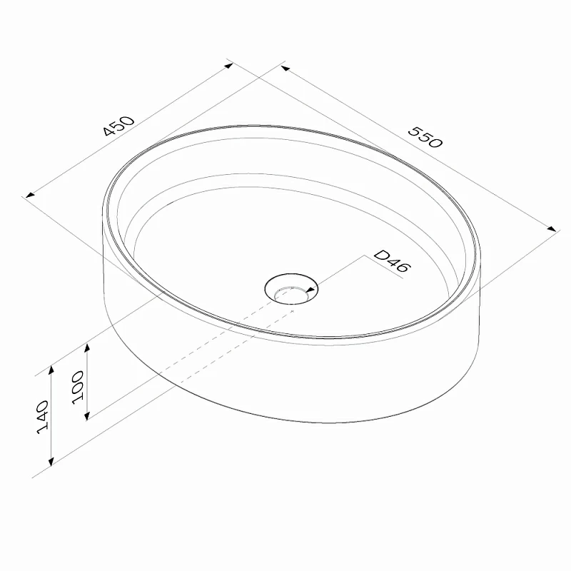 Раковина накладная 55 AM.PM Func M8FWCC20550WG белая