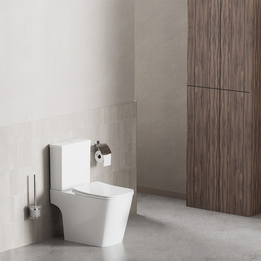 Унитаз-компакт безободковый с сиденьем микролифт Titan DX78C8601SC, Белый