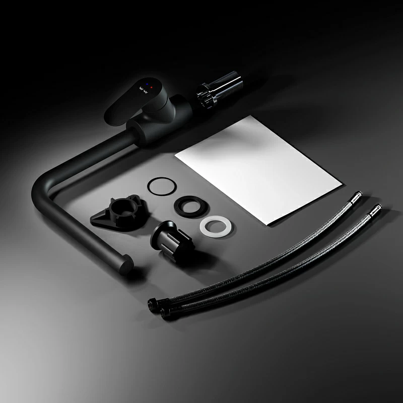 Смеситель для кухни AM.PM Like F8005022 высокий, черный