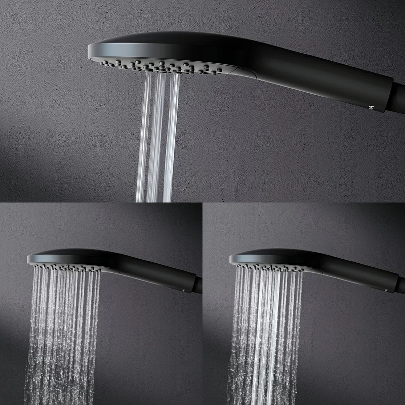 Душевая система AM.PM Like F0780422 стойка с тропическим душем, термостатом, смесителем, черная матовая