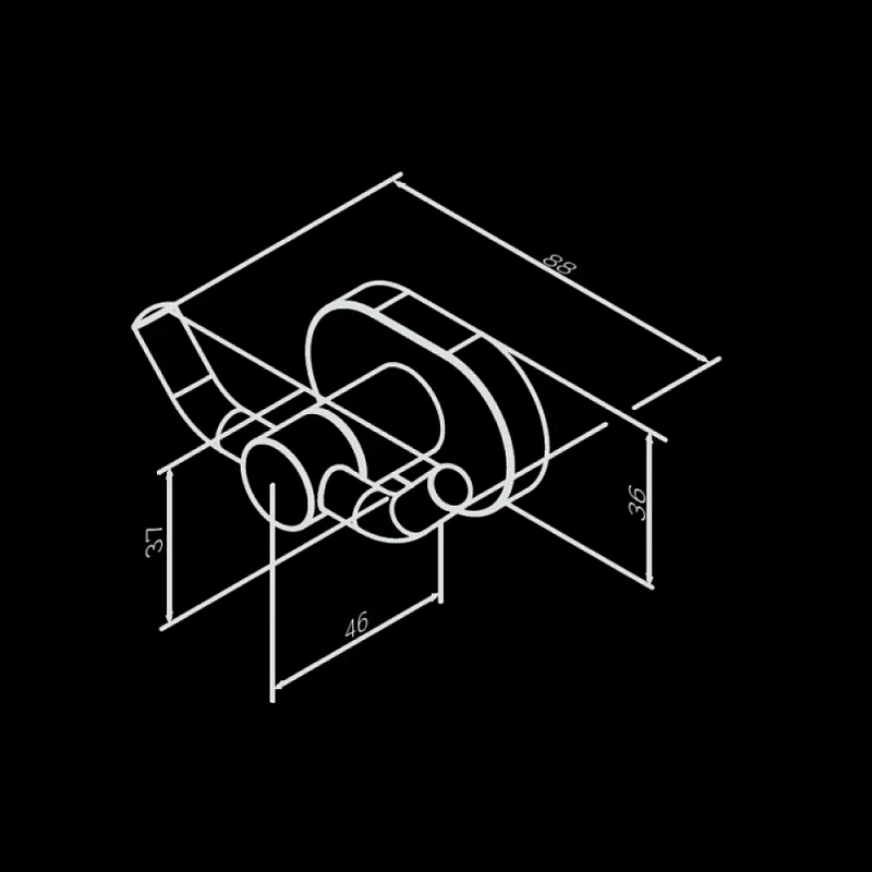 Крючок для полотенец двойной AM.PM Sense L A7435600 хром